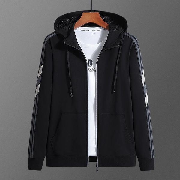 

men's jackets plus size 8xl-xl autumn jacket waterproof sping men's youth korean style slim hood trend fashion blue casual black co, Black;brown
