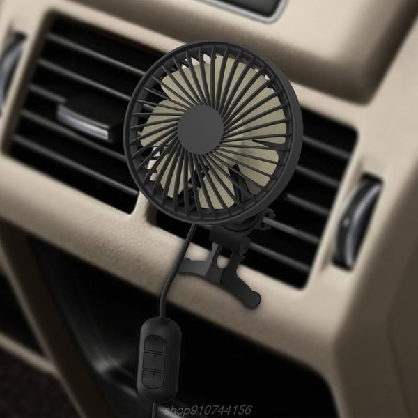 

electric fans car fan with 360Â° rotation and adjustable 3 speed suv air vent mounted 5v usb oscillating cooling warm light j23 21 dropship