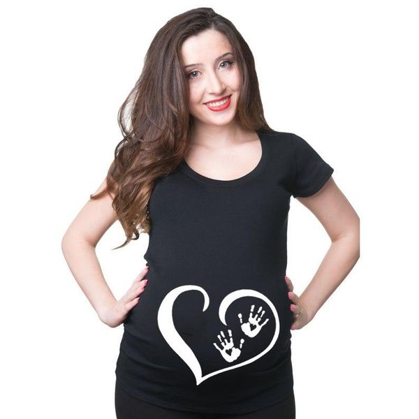 

maternity & tees t-shirt love heart pregnancy tshirt cute tee shirt pregnant, White