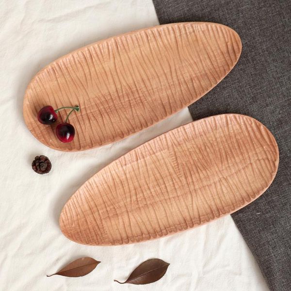 

leaf shape home fruit cake candy dried plates tea coffee trays solid wood dishes storage &