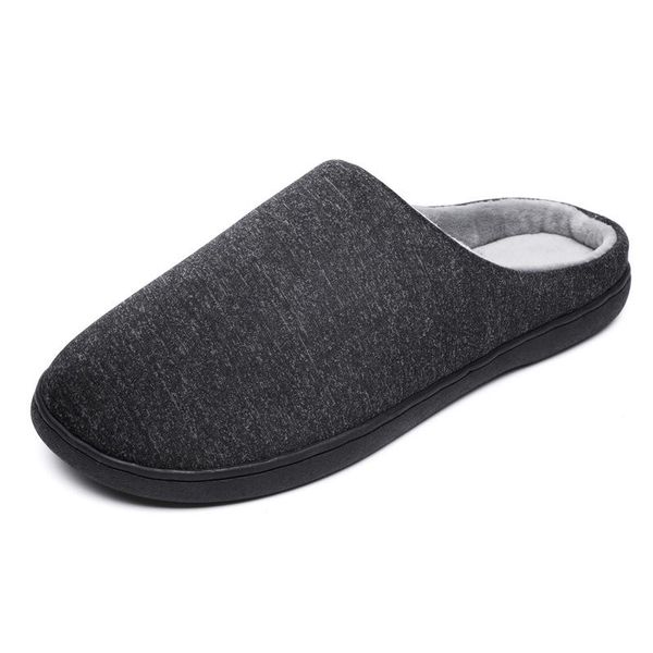

slippers women men winter home big size el shoes non-slip soft warm house floor indoor bedroom lovers couples, Black