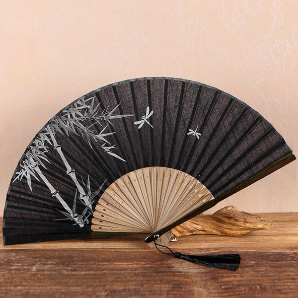 

other home decor bamboo folding fan chinese ancient style portable hand ventilator cotton dancing abanicos para boda summer gift ventilateur