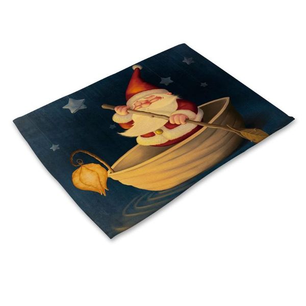 

table napkin mat santa print cotton western placemat decorative pad