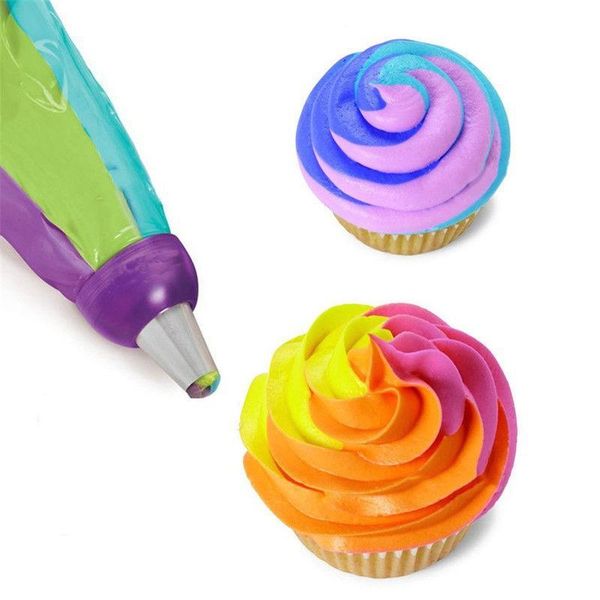 

baking & pastry tools 1pcs 3 hole color icing piping bag nozzle converter cream coupler cake decorating cupcake fondant f2323