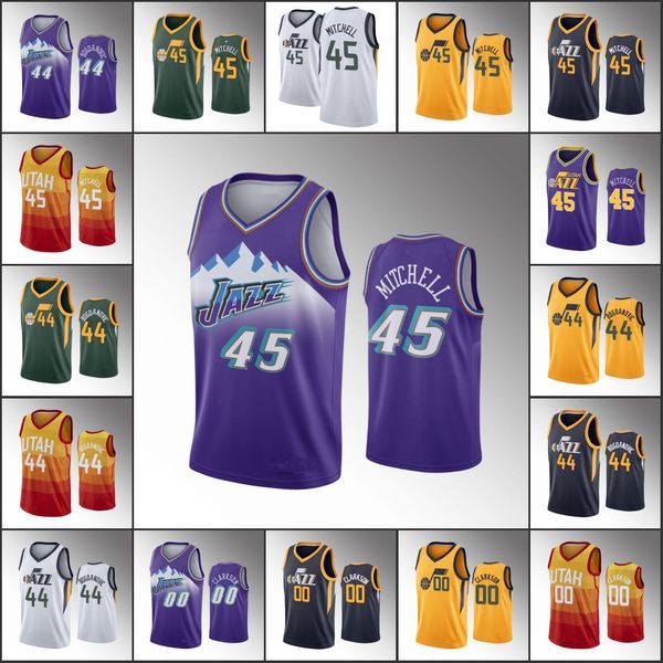 

men utahjazzbasketball donovan mitchell bojan bogdanovic jor dan clarkson jersey, Black;red