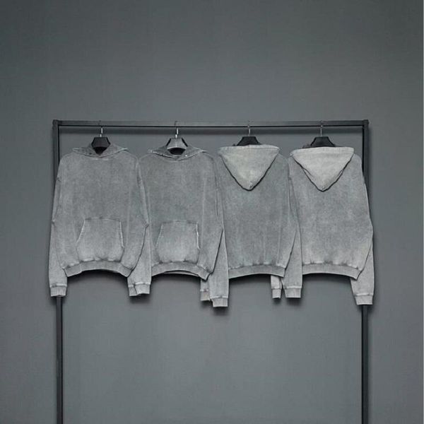 

men's hoodies & sweatshirts washed represent blank hoodie 2021fw men women 1:1 hooded vintage oversize pullovers, Black