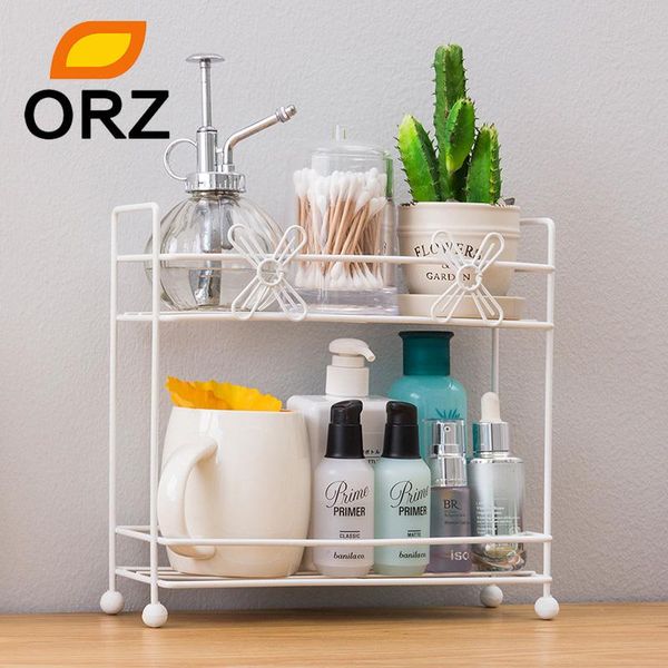 

hooks & rails bathroom shelf organizer 2 layer countervanity rack deskstorage for bedroom office