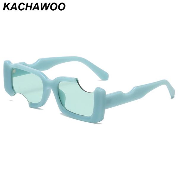 

sunglasses kachawoo irregular vintage women half-frame square fashion eyewear men party gifts for decoration red blue leopard, White;black