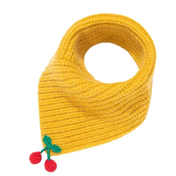 

scarves kids baby winter knitted triangle scarf cartoon cherry neckerchief wrap warmer x7xc, Blue;gray
