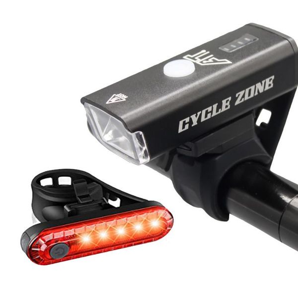 

bike lights usb rechargeable light waterproof mtb front back rear tail cycling safety warning bicycle lamp jc