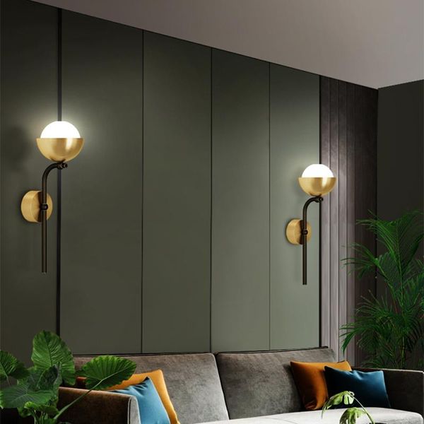Wandleuchten Nordic Led-Lampe Designer Schmiedeeisen Spiegelleuchte für Wohnzimmer Schlafzimmer Nachttisch Korridor Modern Dekorieren Sie Ihr Zuhause