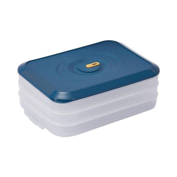 

storage bottles & jars dumpling box e dumplings fresh-keeping wontons superimposed artifact kitchen tools dark blue