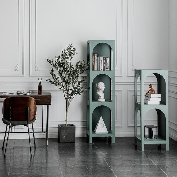 

hooks & rails american wrought iron racks living room corner display showcase simple creative study multi-layer storage rack