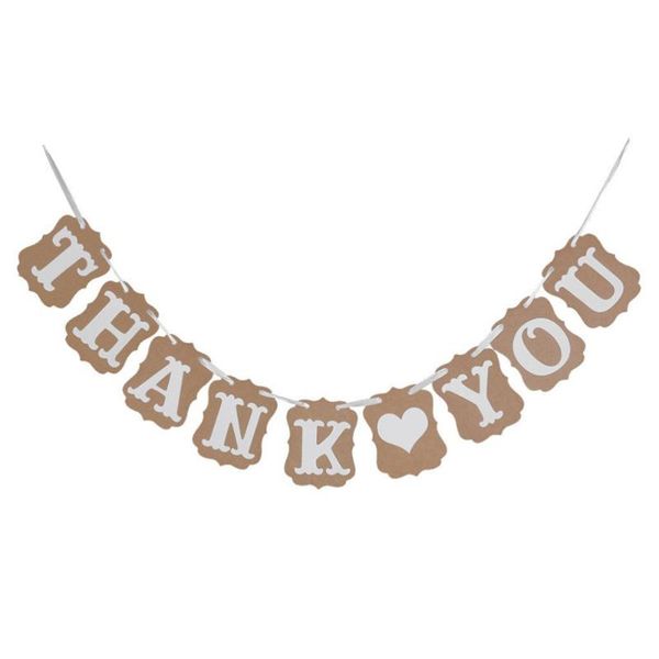 

party decoration thank you paper bunting banner wedding favors