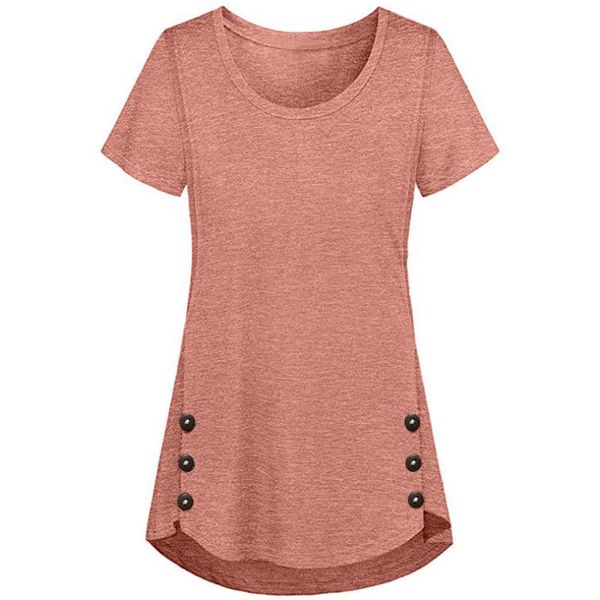 

maternity & tees fashion pregnant women solid color button breastfeeding clothes pregnancy summer t-shirt ropa embarazada, White