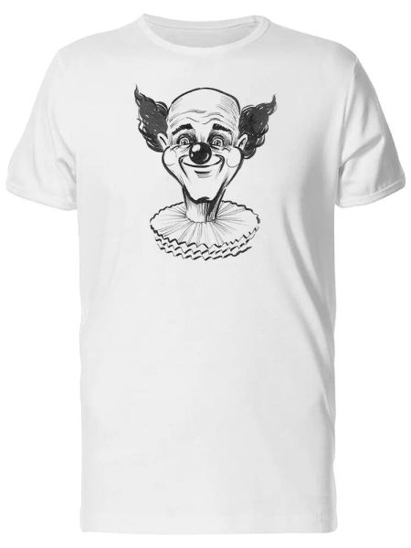 

Cool Happy Clown Sketch Men's Tee -Image by Shutterstock, White;black