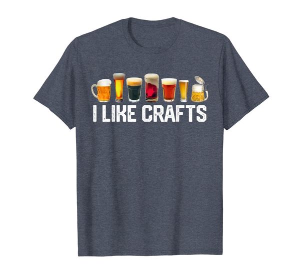 

i like crafts craft beer microbrew hops funny gift tshirt, White;black