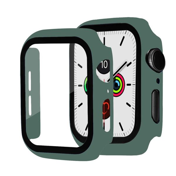 

pc protective case for iwatch series 7 45mm 41mm watchcase screen protector cover for apple watch se 6 5 4 shell accessories