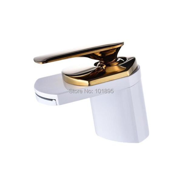 

bathroom sink faucets brass material chrome and white color of big mouth basin tap