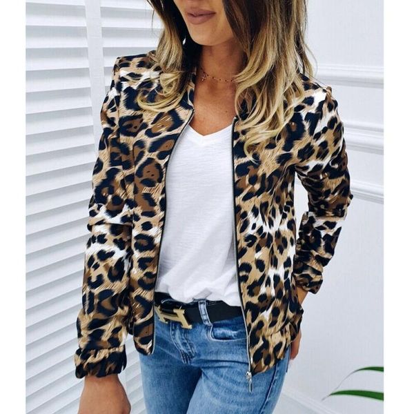 

women's jackets fashion women long sleeve jacket open front casual leopard print cardigan outwear coat, Black;brown