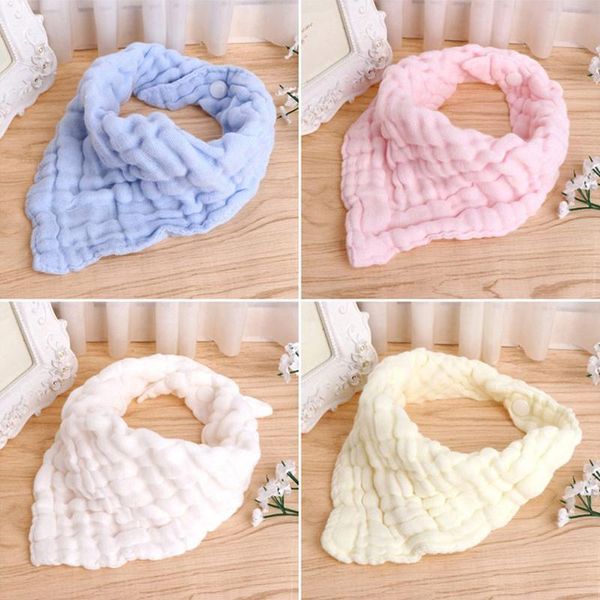 

baby simple design soft pure cotton blend gauze bibs burp cloths saliva towel feeding triangle bandana neonatal towels &
