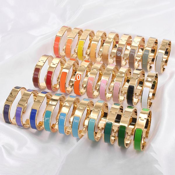 

fashion high quatity buckle lady sterling silver bangle ladies rose gold bracelets designer luxury jewelry women's and men bracelet wit, Black