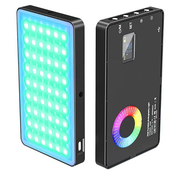 

flash heads spash portable video light rgb pography dimmable 2500k-8500k for studio po camera led fill