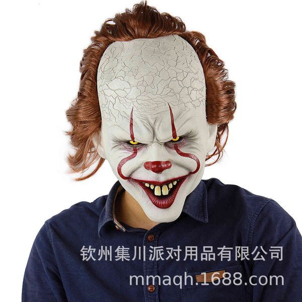 

clown ghost mask cos headgear 2017 movie peripheral pennywise halloween horror