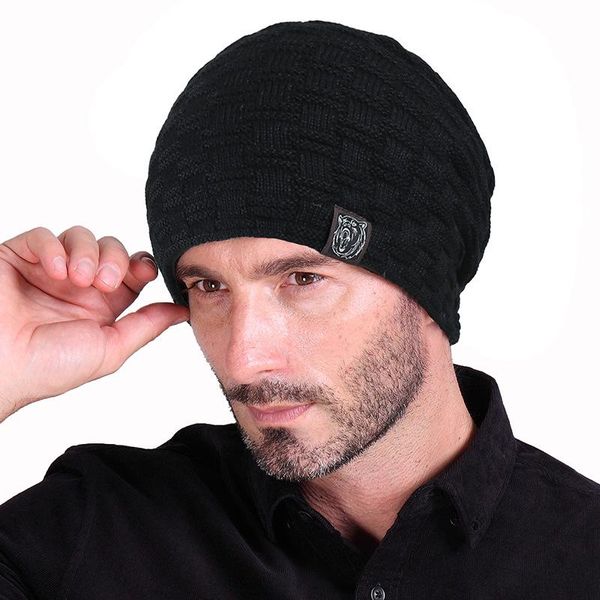 

hats, scarves & gloves sets 2021 autumn/winter hat men's fleece warm knit thickened wool outdoor ski cap cold ear protectors l03, Blue;gray