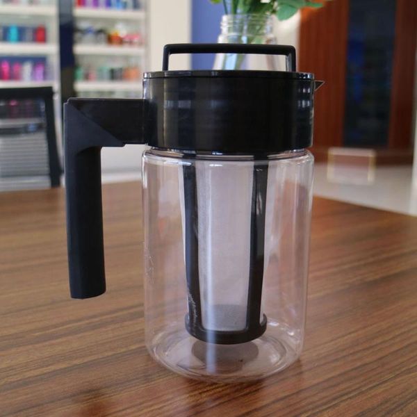 

mats & pads selling 900ml cold brew iced coffee maker airtight seal silicone handle kettle