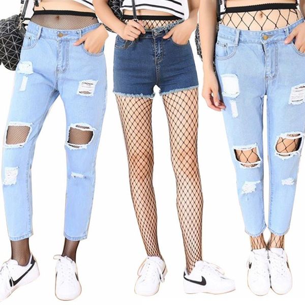 

tights for women pantyhose fishnet hollow out mesh transparent stocking party club slim thigh high hosiery socks &, Black;white