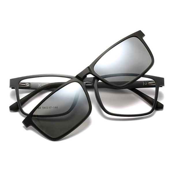 

sunglasses fashion magnet glasses combination polarized clip on frame, White;black
