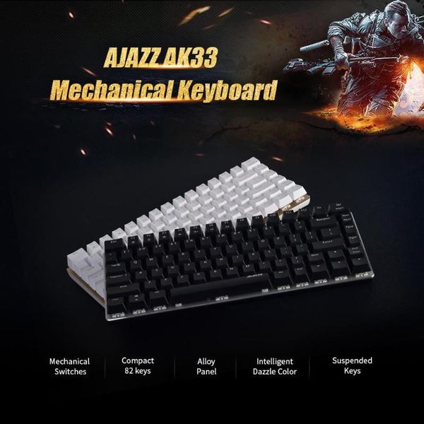 

mechanical keyboard portable blue & black switch 82 keys 18 kinds of rgb led backlit ergonomic gaming keyboards