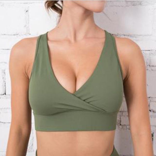 

yoga outfit high support sports bra women gym brassiere sport bh fitness seamless push up padded active wear