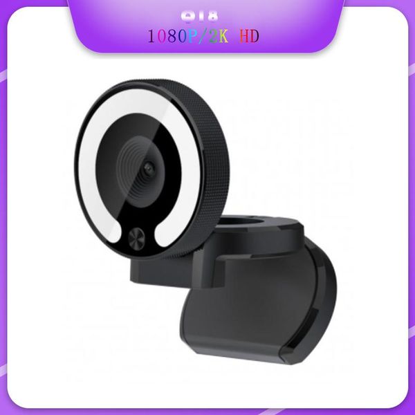 

webcams 1080p hd webcam with ring light web camera built-in microphone auto focus full 1080p/2k camara for video conference