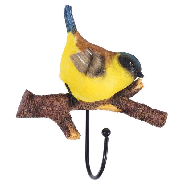 

creative resin bird on branch coat hook hanging wall mounted single hooks & rails