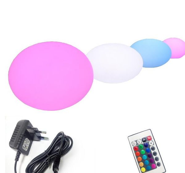 2021 7 Cor RGB LED Flutuante Bola Mágica LED Iluminado Piscina Bola de Bola IP68 Mobiliário ao ar livre Bar Lâmpadas de mesa com remoto