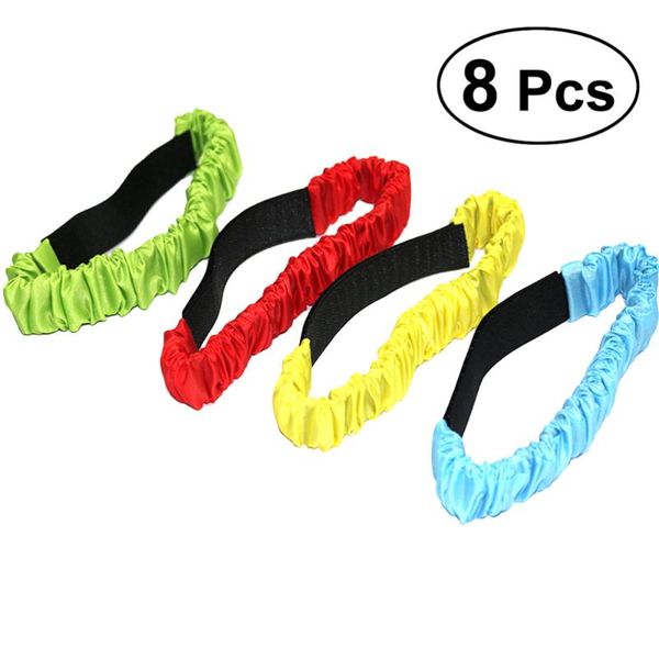 

resistance bands 8pcs 3 legged race elastic tie rope straps for kids game carnival field day backyard and relay