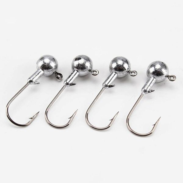 

4pcs/lot lead hook 10g/14g head jig bait fishing hooks for soft lure hard carp