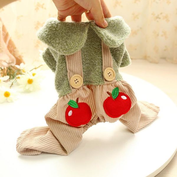 

dog apparel clothes winter pet supplies clothing small puppies apple four-legged cat spring and autumn