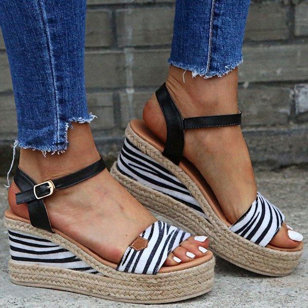 

dress shoes 2021 sandals strappy heels open toe comfort for women cross-shoes large size clogs wedge peep fashion summer high buc, Black