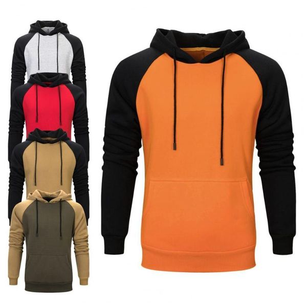 

men's hoodies & sweatshirts sweatshirt men accessory autumn winter comfortable stylish drawstring loose male flannel, Black