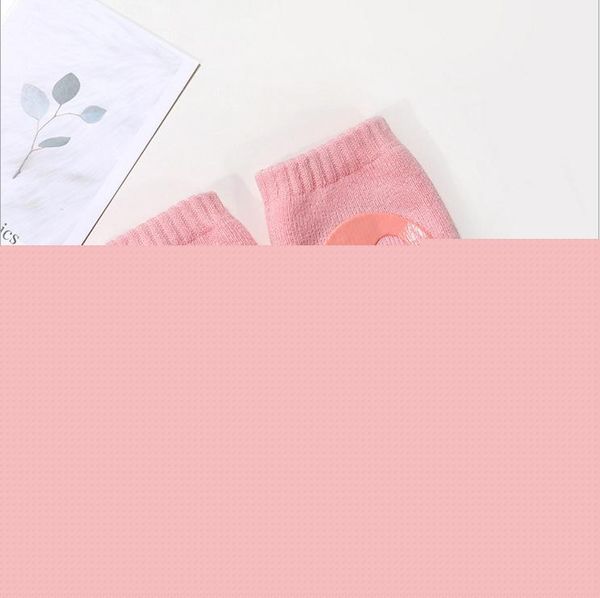 

kids non slip crawling elbow infants toddlers baby accessories smile knee pads protector safety kneepad leg warmer girls boys socks, Pink;yellow