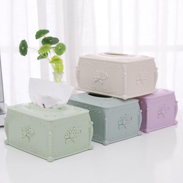 

tissue boxes & napkins lace plastic box household coffee table tray creative living room napkin storage paper