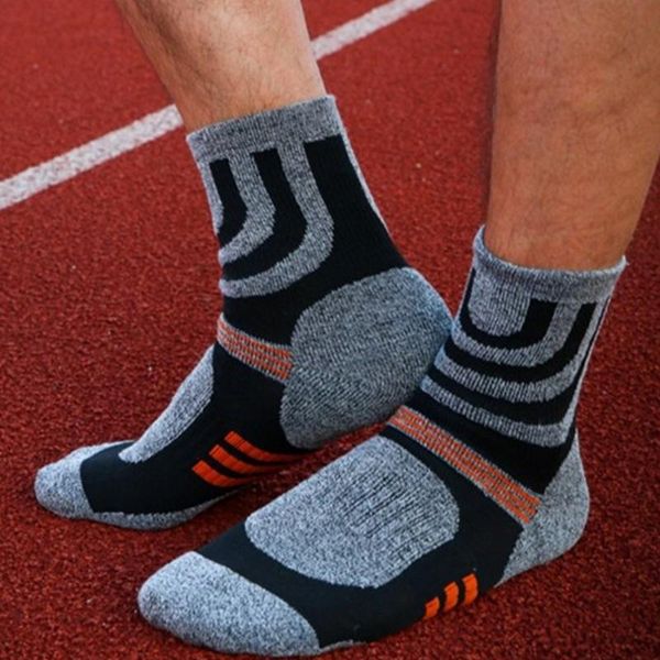 

sports socks outdoor bicycle riding wear-resistant and comfortable breathable sport with thickened towel bottom climbing, Black