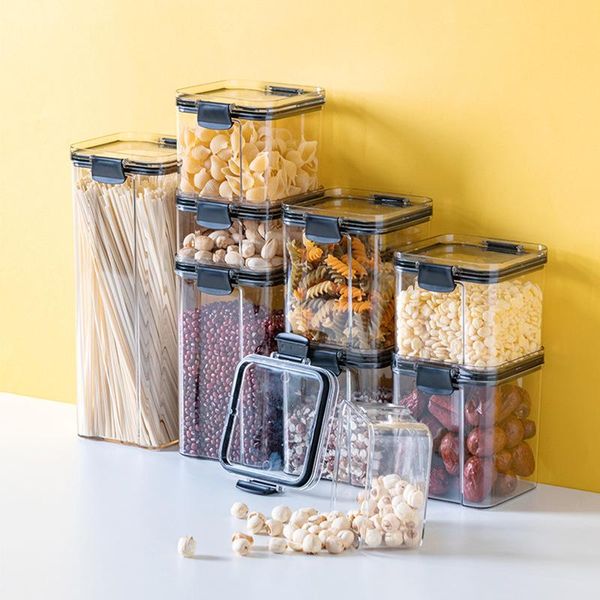 

eco-friendly kitchen storage containers refrigerator organizer tea bean grain box sealed container clear case bottles & jars