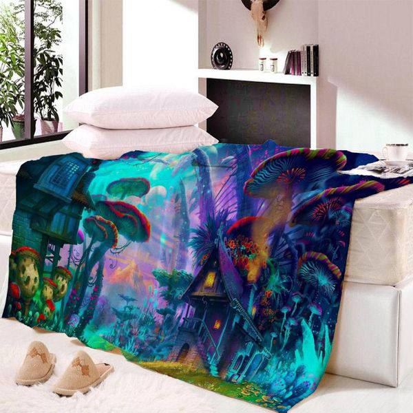 

blankets bohemia mandala fleece blanket 3d print sun tarot sofa soft throw