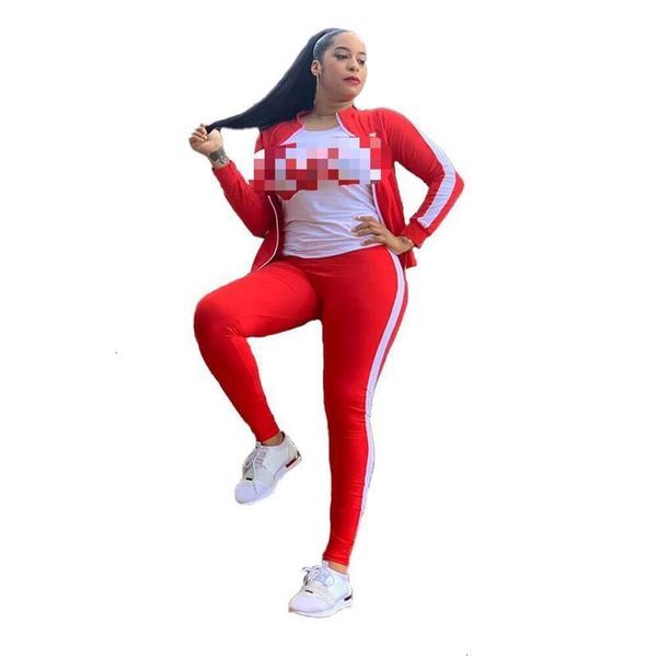 

tracksuits fcn2011 sportswear women's slim fashion casual three piece set, Gray