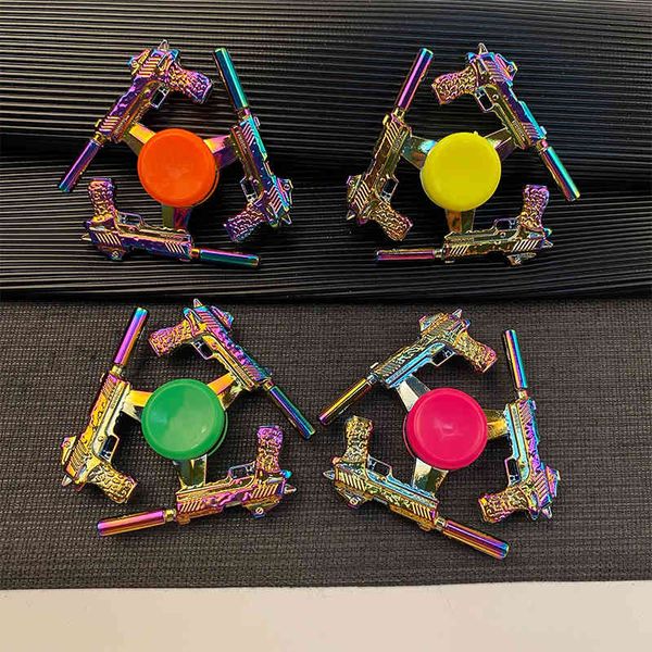 

finger toys silencing gun candy color gyro colorful fingertip rotating metal decompression toy boy