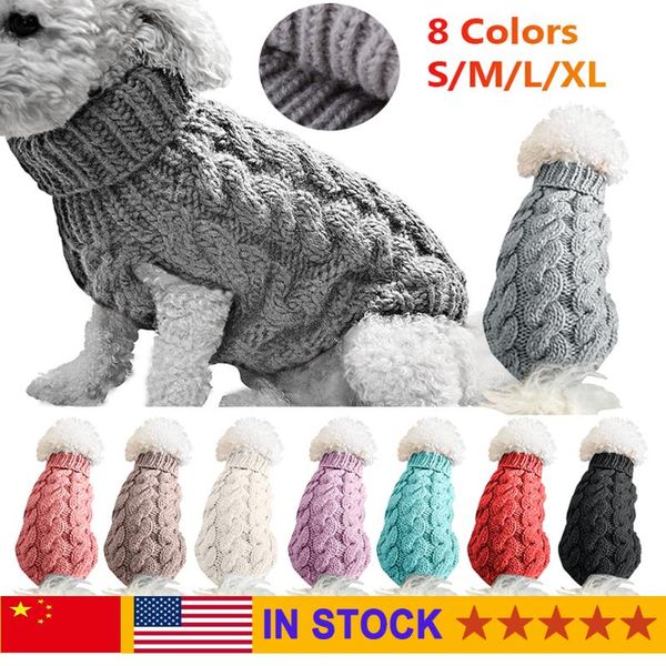 

dog apparel winter knitted clothes warm jumper sweater for small large dogs pet clothing coat knitting crochet cloth jersey perro